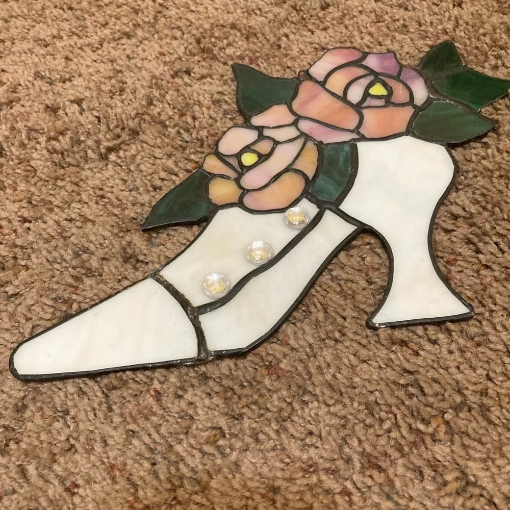 Floral Stained Glass Women's Shoe Decor - Picture 4 of 6